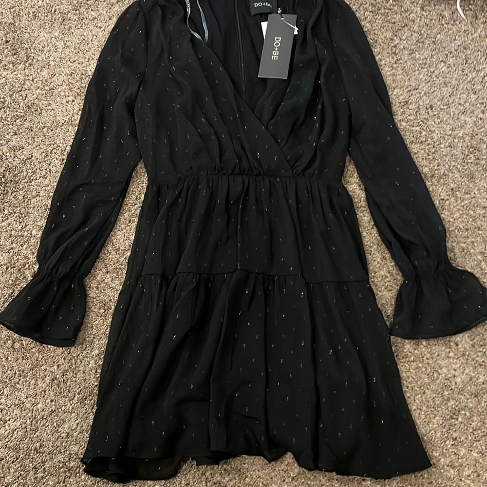 black mini dress
